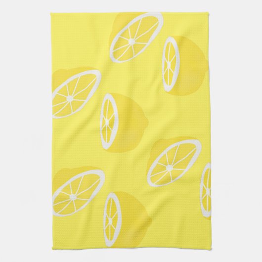 hallo Lemon modern geel fruit Theedoek (Verticaal)