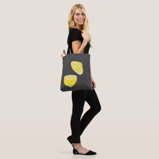 hallo Lemon modern geel fruit Tote Bag (Op model)