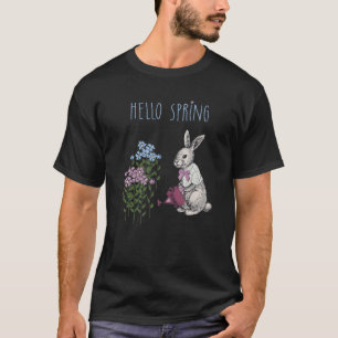 Hallo Lente 2021 Knuffel Konijn Moeder Paaseieren  T-shirt
