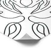 Hallo Lente: Abstracte Kleurplaat met Bloemen Poster (Hoek)
