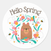 Hallo Lente Beer & Bijen Sticker (Voorkant)