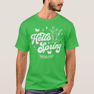 Hallo Lente Bloem Schattige Bloemen en Boter T-shirt