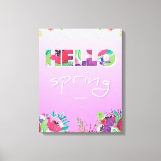hallo Lente, Bloemen, canvas Afdruk (Voorkant)