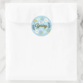 Hallo Lente Bloemen Sticker (Tas)