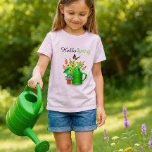 Hallo lente bloementuin meisjes roze