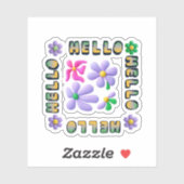 Hallo Lente Bloemige Gedecoreerde Sticker (Vel)