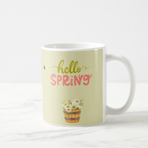 Hallo Lente Bloemrijke Egel Mok – Cute Bij & Bloem