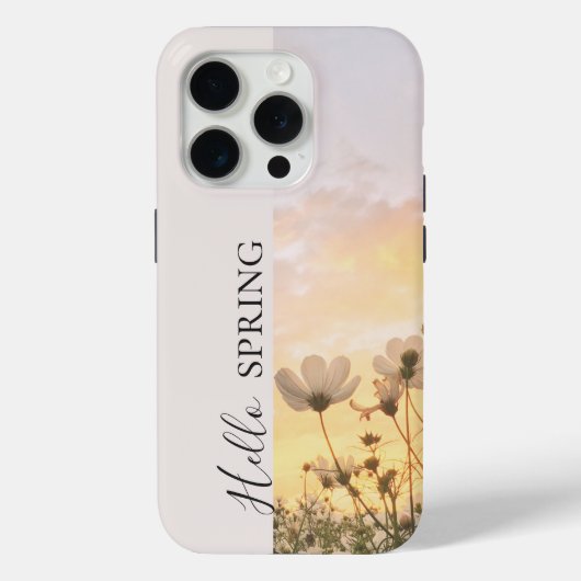 Hallo Lente, Boho Wildflower Zonsondergang Case-Mate iPhone Case (Achterkant)