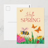 Hallo lente briefkaart (Voorkant / Achterkant)