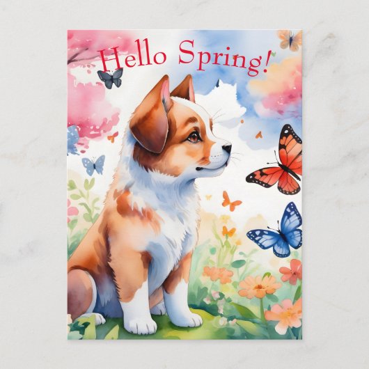 hallo lente briefkaart (Voorkant)