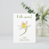 Hallo lente daffodil met betekenis Briefkaart (Staand voorkant)