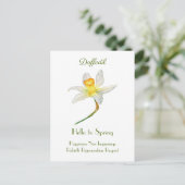 Hallo lente daffodil waterverf Briefkaart (Staand voorkant)