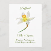 Hallo lente daffodil waterverf Briefkaart (Voorkant)