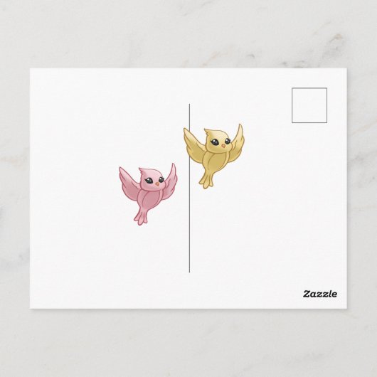 hallo Lente en blauwe hemel Briefkaart (Achterkant)