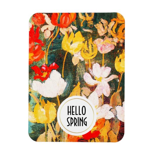 hallo Lente. Fine Art Custom Easter Gift Magneet (Verticaal)