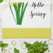 Hallo Lente Gele Narcis Theedoek (Gevouwen)