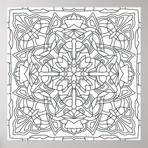 Hallo Lente: Geometrische Mandala Poster