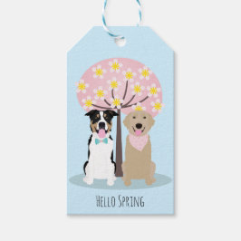 hallo lente-honden door Cherry Blossom Tree Cadeaulabel