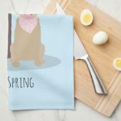 hallo lente-honden door Cherry Blossom Tree Theedoek (Quarter Fold)