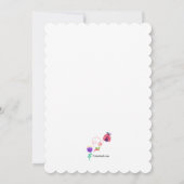 Hallo Lente is Gearriveerd Uitnodiging (Achterkant)