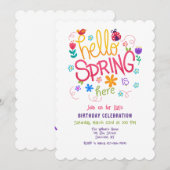 Hallo Lente is Gearriveerd Uitnodiging (Voorkant / Achterkant)