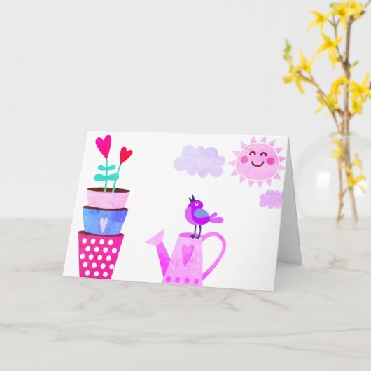 hallo lente kaart (Gele Bloem)