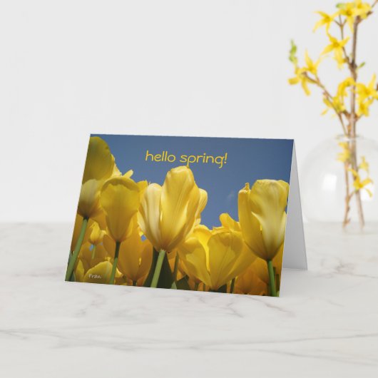 hallo lente! kaart (Gele Bloem)