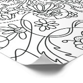 Hallo Lente: kleur je eigen bloem Poster (Hoek)