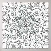 Hallo Lente: kleur je eigen bloem Poster (Voorkant)