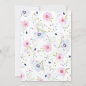 Hallo Lente Lichtkleurige Wilde Bloem Baby Shower Kaart (Achterkant)