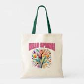 HALLO LENTE MET TULPEN TOTE BAG (Achterkant)