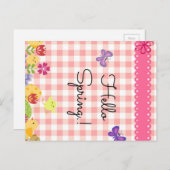 Hallo lente na de kaart! briefkaart (Voorkant / Achterkant)