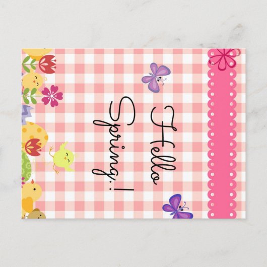 Hallo lente na de kaart! briefkaart (Voorkant)