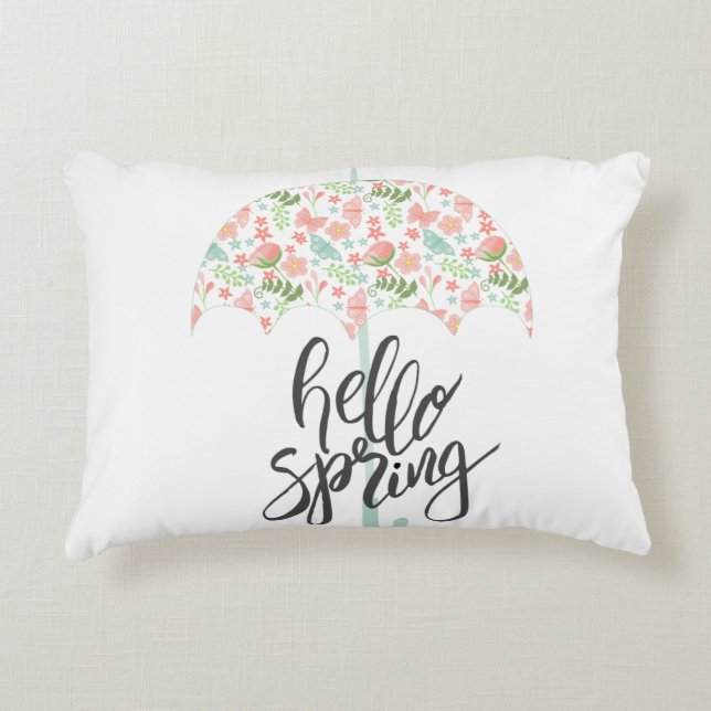 Hallo Lente Paraplu Decoratief Kussen (Voorkant)