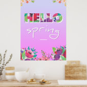 Hallo Lente Poster (Keuken)
