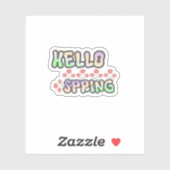 Hallo Lente | Poster met frisse bloemmotieven Sticker (Vel)