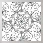 Hallo Lente: Prachtige Mandala Poster (Voorkant)