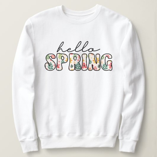 Hallo lente Retro bloemendesign Trui (Design voorkant)