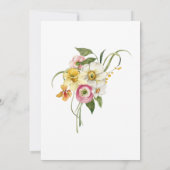 Hallo Lente Sociaal Evenement Zonnige Bloemen Kaart (Achterkant)