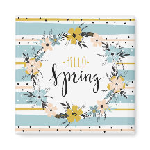 hallo Lente. Spring Flowers Easter Gift Magnets