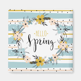 hallo Lente. Spring Flowers Easter Gift Magnets Magneet