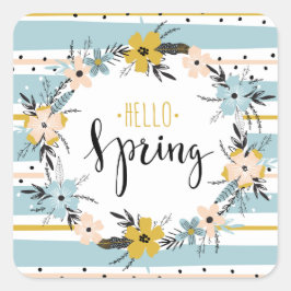hallo Lente. Spring Flowers Easter Gift Stickers