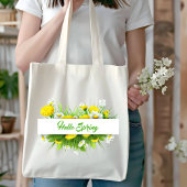 hallo lente tote bag