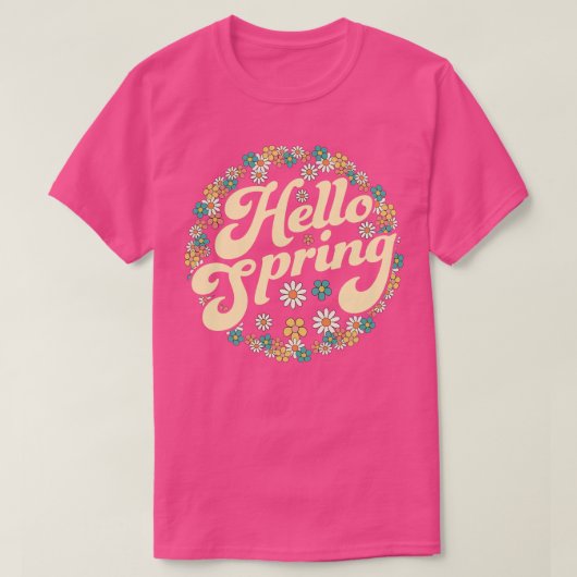 Hallo Lente Trendy Pasen Daisy Bloem Leuke Flora T-shirt (Design voorkant)