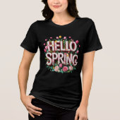hallo lente Tri-Blend shirt (Voorkant)