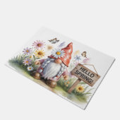 Hallo Lente Tuinkabouter: Schattige Kabouter met V Deurmat (Schuin)