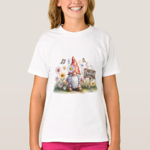 Hallo Lente Tuinkabouter: Schattige Kabouter met V T-shirt