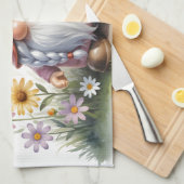 Hallo Lente Tuinkabouter: Schattige Kabouter met V Theedoek (Quarter Fold)