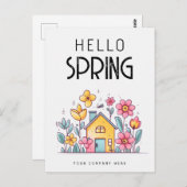 Hallo Lente Vastgoedlandbouw Briefkaart (Voorkant / Achterkant)