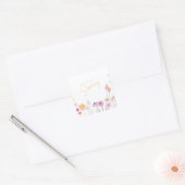 hallo lente vierkante sticker (Envelop)